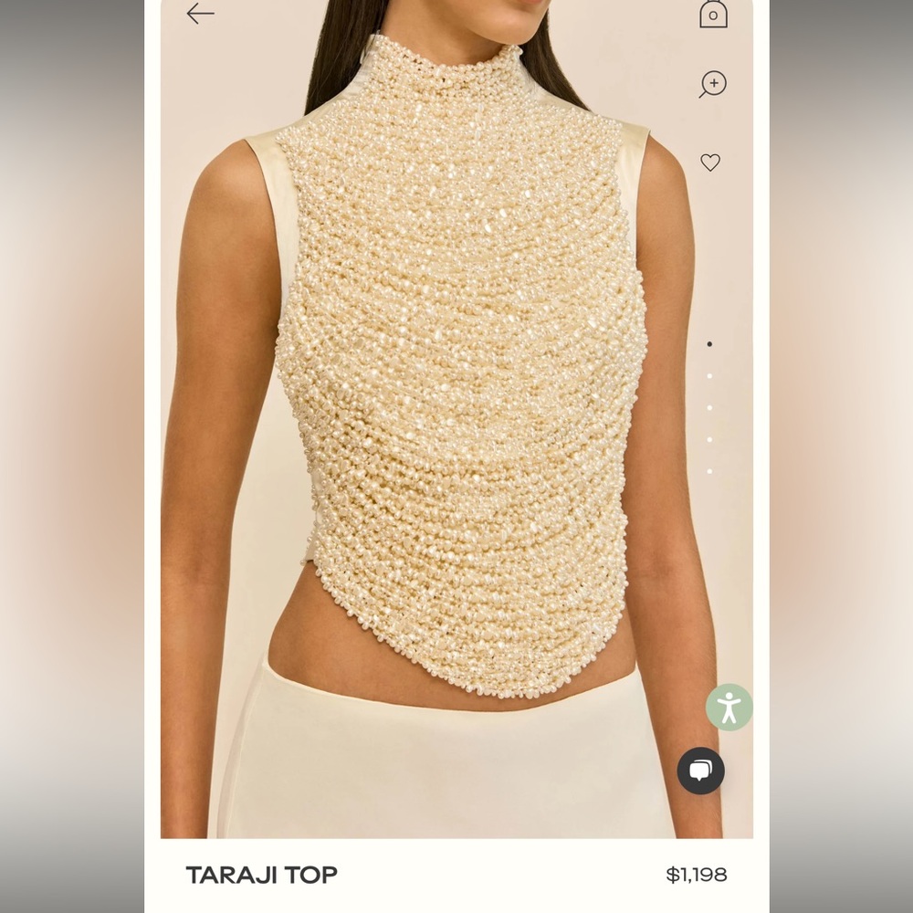 Cult Gaia TARAJI TOP, Pearl - Picture 7 of 7